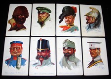 EMILE DUPUIS POILU LEURS CABOCHES NOS ALLIES 8 CPA ILLUSTRATION GUERRE 14/18