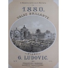 LUDOVIC G. 1880 Valse Brillante op 78 Piano ca1880
