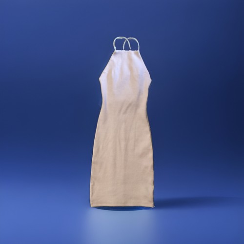 Robe dos côtelée - nu,