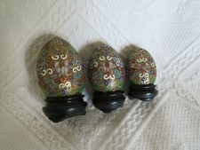 3 oeufs en émaux cloisonné