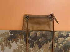 Mini Sac Pochette SABRINA En Cuir Marron Patine bandoulière Amovible 3 Poches