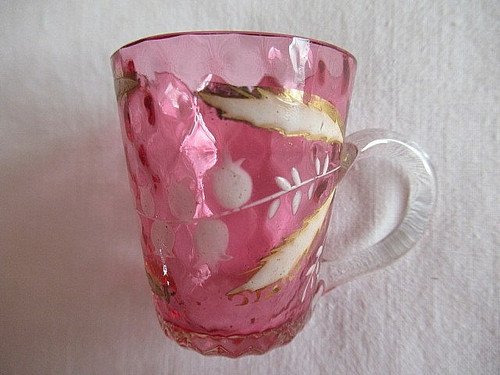 Ancien verre gobelet a - verre,