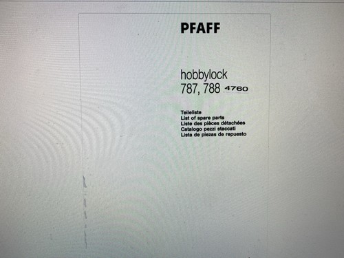Pfaff hobbylock 788 - hobbylock, manual