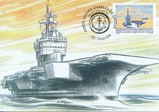 MAXIMAPHILIE / CARTE MAXIMUM PREMIER JOUR / PORTE AVION CHARLES DE GAULLE 2003