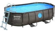 Piscine Bestway Power-Steel 56714 Ovale Rotin 427x250 CM