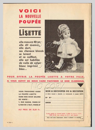 1964 document pub poupée - document,