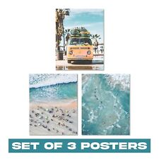 Lot de 3 affiches de plage -