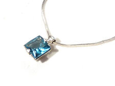 Bijou argent 925 topaze bleue chaine argent 925 necklace