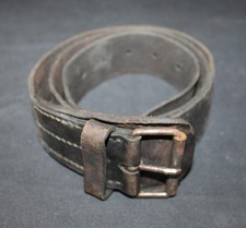 Militaria Français WW2 Ceinturon cuir Mod aviation 11 trous + 1 l111cm L4,5-6cm