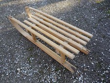 Luge déco vintage bois/neige/montagne/ski/skis