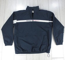 Coupe Vent Poncho Polaire 1/4 Zip Vintage Y2K Colorblock Reebok Homme XL Bleu