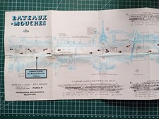 AZ435 plaquette publicitaire bateaux mouches Paris circa 1970