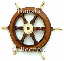 Poignée volant bateau en bois