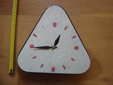 HORLOGE PENDULE murale ARTISANALE en Formica NE FONCTIONNE PAS A REVISER