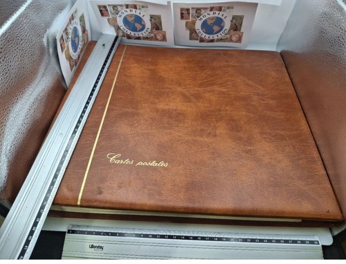 Album cuir cartes - album,