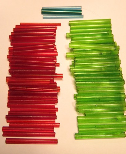 Perles tubulaires verre - tubulaires,