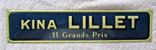 Ancienne plaque   publicitaire KINA   LILET , LILLET 11 grands prix G de ANDREIS