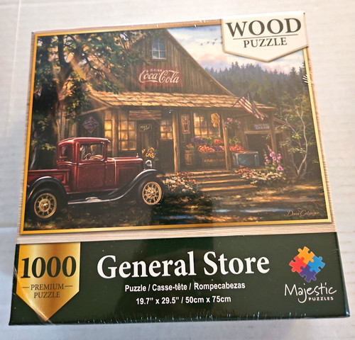 General store wood jigsaw - store,