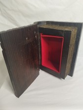 Boîte secrète en bois façon livre cachette déco vintage