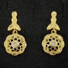 Boucles D'Oreilles Or 18K 750 Mls. Style Vintage. Réf 4696C