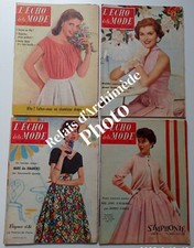 lot 4 revues Echo de la Mode juillet 1957 n°29 30 31 32 magazines couture tricot