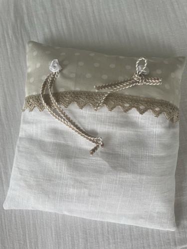 Coussin alliances lin et - coussin, d'alliances