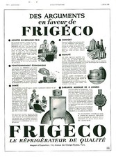 Publicité ancienne Frigéco