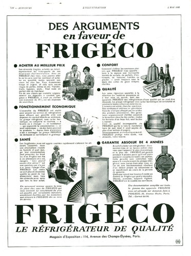Publicité ancienne frigéco - publicité,