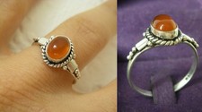 TAILLE 60 61 Bague bohème en cornaline Argent MASSIF 925 / 3gr N°39 solid silver