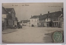 Saint Lyé (Aube) - La Place - Café-Hotel - Maison Cottel, Epicerie-Mercerie,