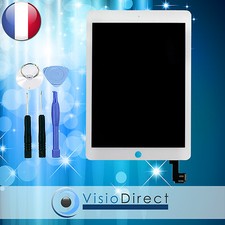 Vitre Tactile + Ecran LCD sur chassis pour iPad Air 2 A1566 A1567 blanc + outils