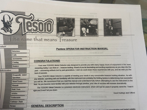 Tesoro pantera metal detector - pantera,