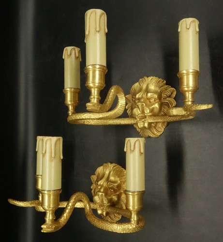 Paire appliques serpents et - paire,