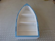 Étagère murale en bois vintage forme bateau décoration maritime 48/21/8 cm