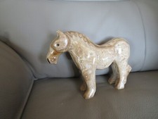 ancien grand cheval en pierre dure 21 cm de long