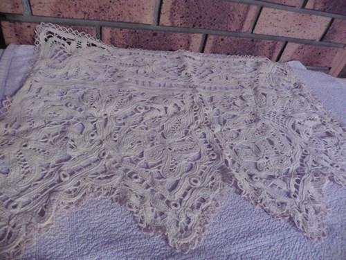 Ancien petit rideau beige - ancien,