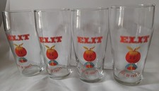 4 Anciens VERRES Publicitaire Jus de fruits ELIT