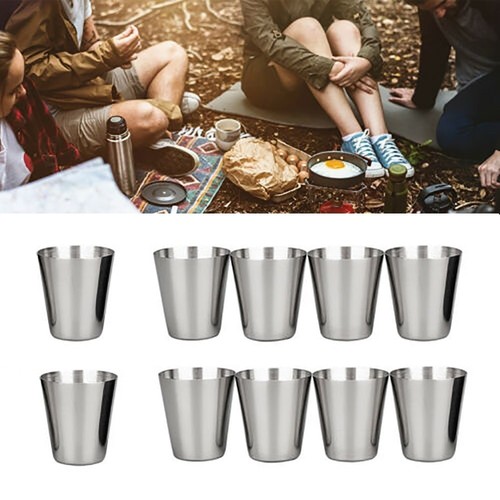 10pcs tasses 30ml acier - tasses,