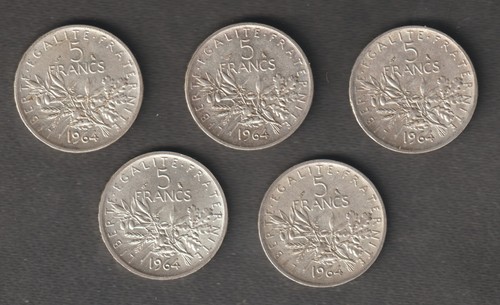 Pièces francs semeuse - 5,