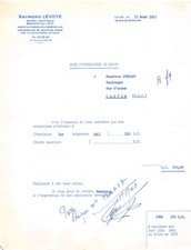 1961 EXPERT COMPTABLE RAYMOND LEVOYE A LILLE - M. JOMBART A CARVIN