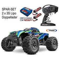 Traxxas Stampede 4x4 Vxl Vert Rtr + 2x 3S 5000 MAH Akku Et Double Chargeur