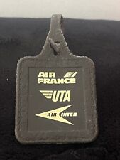 ANCIEN PORTE ETIQUETTE BAGAGE COMPAGNIES AERIENNES AIR FRANCE AIR INTER UTA