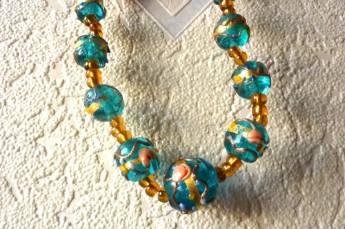 Collier ancien verre de - collier,