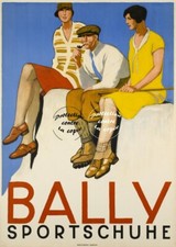 BALLY CHAUSSURES Rfzgq - POSTER HQ 50x70cm d'une AFFICHE VINTAGE