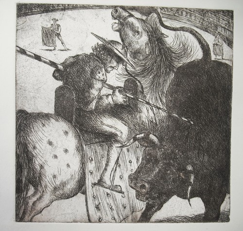 Gravure essai 1970 artiste - , à