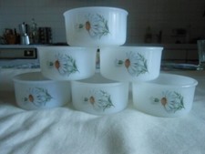 6 ramequins motif marguerites