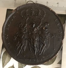 MÉDAILLE EN BOIS DURCI TRINO RAPTA LABORE SEVILLA 1778 MEDAL SPANISH