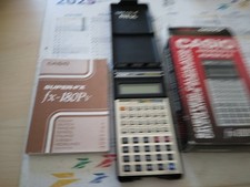 Vintage Calculatrice Casio Super  fx-180Pv En Boîte Et Notice Japan