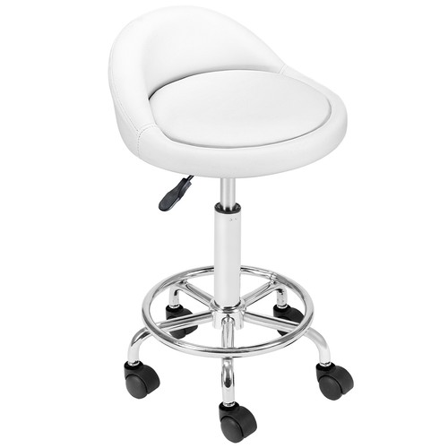 Tabouret roulettes blanc - tabouret,