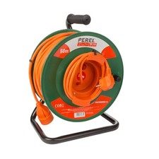 Perel ENROULEUR DE CÂBLE POUR JARDIN 50 m - 3G1.5 - PRISE ALLEMANDE